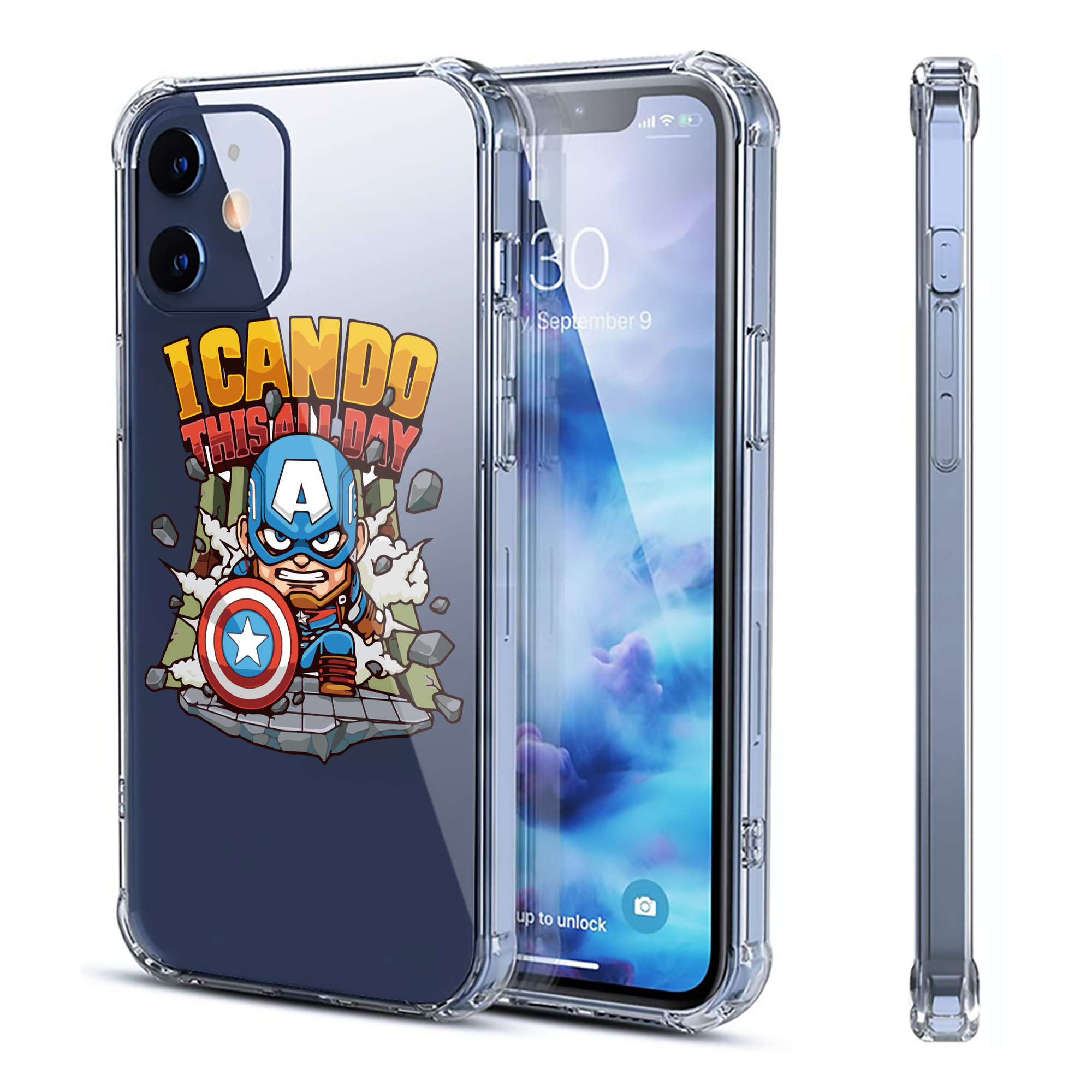 （画像用） アベンジャーズ The Avengers 【iPhone 12シリーズ対応】透明スマホケース（クリアソフトケース）